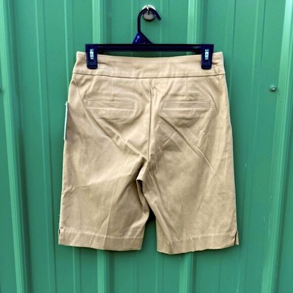 WOMEN'S Pull-On Bermuda Comfy Shorts Kahki Size XS - Picture 2 of 7